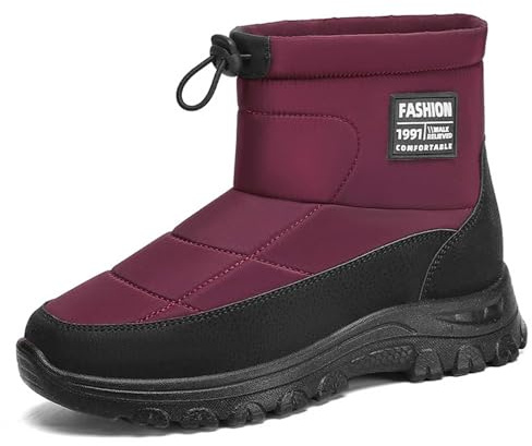 Sobzia Scarpe Da Neve Donna Antiscivolo Impermeabili Stivali Dopo Sci Termiche Imbottiti Scarponi Doposci Calde Con Fodera Stivaletti Snow Boots Per All'Acqua Trekkin
