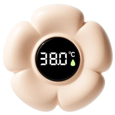Termómetro De Baño Para Bebé Con Forma De Flor,Sin Mercurio Termómetro De Bañera,Sensor Digital De Temperatura De Agua Para Ducha Monitoreo Seguro Para Bebes Y Adultos Con Pantalla Táctil Pantalla LED