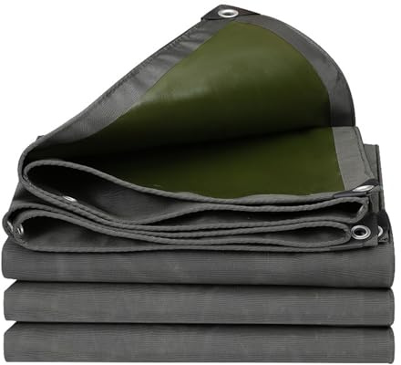 Heavy Duty Canvas Waterproof Tarpaulin Ground Sheets for Outdoor Camping Tent Garden Cover (Dark Gray,196.9 x 236.2)