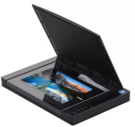 Escáner Plano A3 De Gran Formato para Documentos, Escáner De Fotos & Libros 1200 dpi, con Fuente De Luz Led, Escaneo Automático 12 X 16.8 En 8 Seg, para Bibliotecas & Escuelas