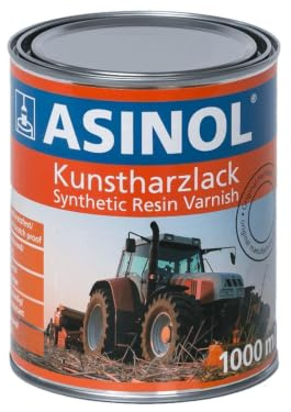 ASINOL Peinture métallique, vernis de protection de qualité supérieure pour tous les métaux en extérieur, aluminium blanc RAL9006, 1000 ml