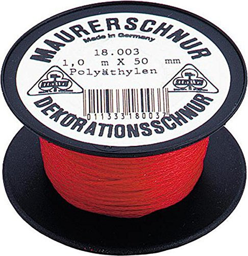 HaWe 18003 Maurerschnur 50mx1mm aus Polypropylen in rot