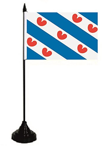 U24 Tischflagge Niederländisch Friesland Fahne Flagge Tischfahne 10 x 15 cm