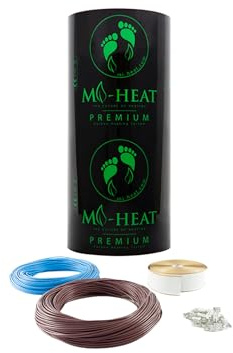 Mi-Heat Premium Heizfolie 230V 50 cm, 130 W/m², 0,5 x 20 m (10 m²), Fußbodenheizung elektrisch für Laminat und Parkett, Infrarot Folienheizung, alle 25 cm kürzbar