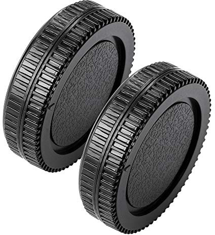 Fotover Micro 4/3 Body Cap and Lens Rear Cap Cover Replacement Set for Olympus/Panasonic M4/3 Cameras and Lens,2 Sets