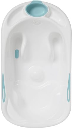 VERTBAUDET Baignoire Bébé avec Transat de Bain Intégré blanc TU