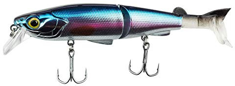 FISHN Hybrid Swimbait MinnowOne, Hardbait, Kunstköder, 12,5cm, 17,5g, Hecht, Zander, Barsch und Forelle, mit 2 Ersatz Schwanzflossen