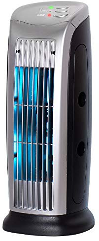 Sichler Haushaltsgeräte Ionizator: Luftreiniger mit Ionisator, UV-Licht, Staubfilter und Gebläse, 10 Watt (Luftreiniger Ionisator ohne Ozon, ozonfrei, Ionisation)