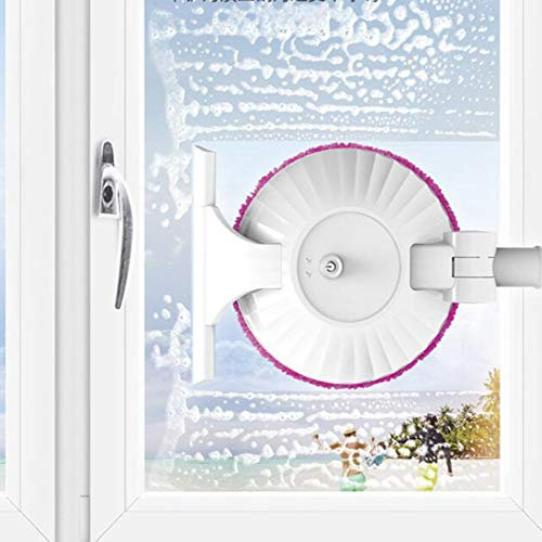 Robot de nettoyage de vitres intelligent, essuie-vitre automatique pour lave-vitres, poteau télescopique électrique sans fil, adapté au verre, au sol, au plafond, etc,Red