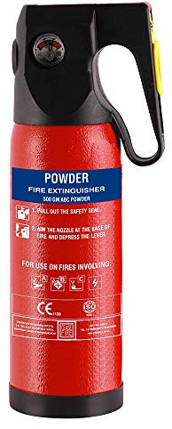 Ceasefire Fire Extinguisher ABC Dry Powder MAP 90, 500Gms MS SP Red Texture