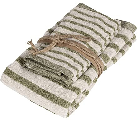 Fazzini TRIADE Coppia(1+1): ospite e asciugamano -38X50 + 50X110 -VERDE