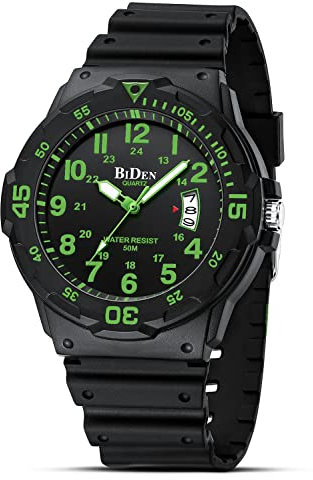 HANPOSH Herren Uhr Uhren Herren Analog Quarzuhr 30M wasserdichte Armbanduhren mit Datum Casual Designer Uhr für Männer Silikon Armband