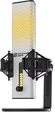 ENDGAME GEAR XSTRM USB Mikrofon für Streaming, Podcast, Aufnahmen in Studioqualität, 24 Bit / 192 kHz, externes Mic, AI-Geräuschunterdrückung, Stummschaltung durch Tippen, PC & Mac - weiß