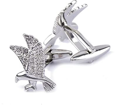 Stfery Manschettenknöpfe Herren Hochzeit Gravur, Manschettenknöpfe Herren Versilbert Cufflinks Adler Schmuck Geschenk