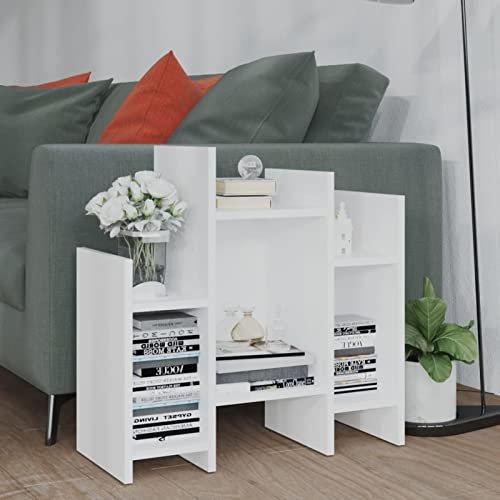 Yumeng Regalschrank, Regal Kinderzimmer, Leiterregal, Standregal, Wandregal, Aktenregal, DVD Regal, Bookshelf, Weiß 60x26x60 cm Spanplatte