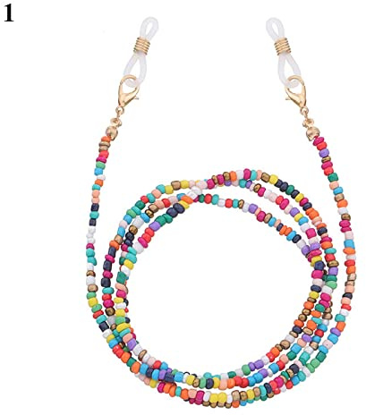 Brillenkette Brillenband Bunte Perlen Brillenband Gesicht Lanyard Anti-Rutsch-Frauen Halskette Für Brillen Brillenketten 1