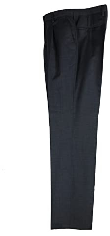 ALVIPERI Pantalone Uomo Classico in Fresco di Pura Lana Vergine vestibilità Comoda Taglie Forti e calibrate (62, Grigio Medio)