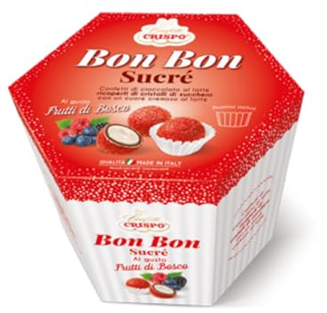 Confetti Crispo Bon Bon Sucré Rosso Frutti di Bosco Confezione da 500 g