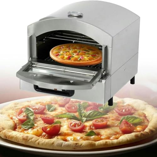 BTURYT Fornello Elettrico Pizza Fornello Commerciale Dell'interno con Temperatura Regolabile (122 ℉ -662 ℉) Negozio Commerciale Dell'interno dell'Acciaio Inossidabile