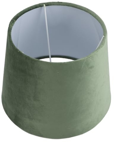 Lampenschirm, handgefertigter konischer Stofflampenschirm, kompatibel mit E27 und E14, Tischlampenschirm, für Tisch- und Stehlampen, armeegrün