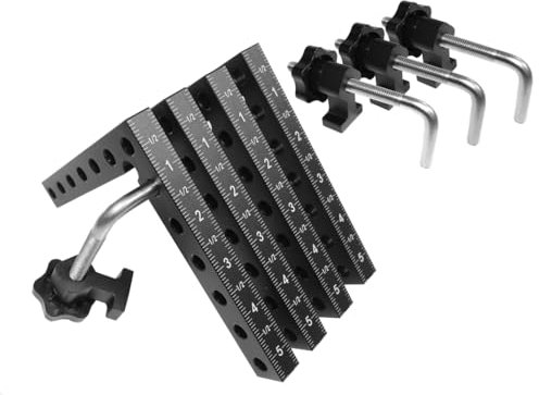 FengZeYing 4sets 90 Degree Right Angle Positioning Square Clamp,14x14cm Aluminum Alloy Right Angle Clamp,Woodworking Tools Woodworking Block for Picture Frames Cabinet Drawers