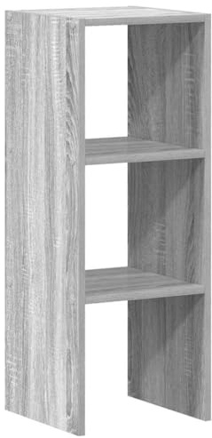vidaXL Bücherregal Stapelbar Grau Sonoma 30x30x80 cm Holzwerkstoff