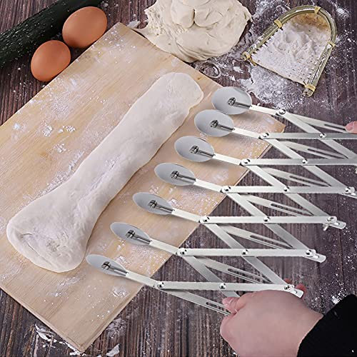 Pastry Cutter, Folding Stainless Steel Pastry Roller Cutter Pasta Cutter Pizza Cutter for Pizza and Pastry Soft Food