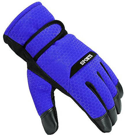 vejtmcc Erfrischende Herrenski Handschuhe für Frauen, warme Winter- und Handschuhe Handschuhe Damen Fingerlos Mit Kappe (Blue, One Size)