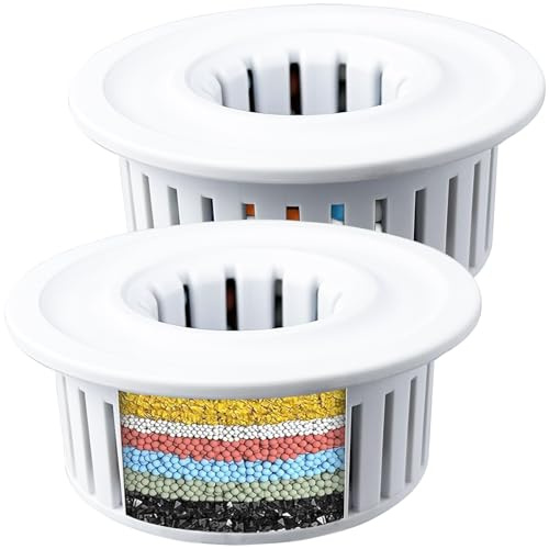 Katezon Filtro doccia a 15 livelli per acqua dura – Filtro acqua doccia ad alte prestazioni per la rimozione di cloro, fluoro e metalli pesanti, migliora la condizione della pelle, capelli e unghie