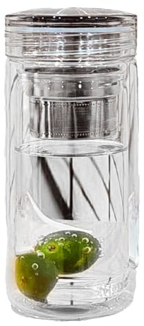Théière en verre - Infuseur à thé transparent - Résistant à la chaleur avec couvercle - Tasse à thé résistante à la chaleur avec couvercle - Tasse anti-fuite pour café - Tasse de grande capacité pour