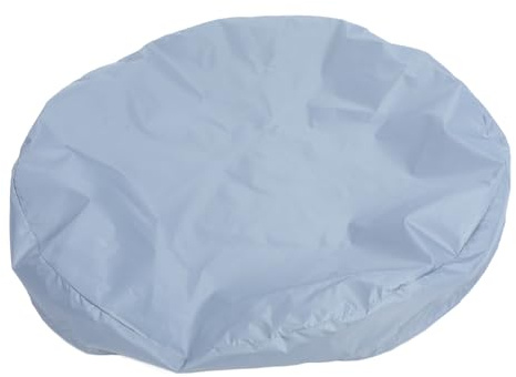 POPETPOP Del Brasero Redonda De Tela Oxford Gris Funda para Parrilla De Barbacoa Al Aire Accesorio para Fogón De Jardín Protege Intemperie para Mesas De Exterior