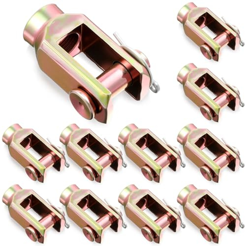 Threlaco 10 Set of 1/2'' Clevis Pin Kit with Cotter Pins Threaded Push-Rod Clevis Zinc Plated Slack Adjuster Tools for Brake Linkage Automotive Marine Tractors Repairs