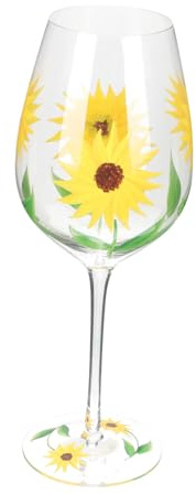 STOBAZA Copa De Champán Vintage De Vidrio Delicada Copa De Vino Para Servir Recipiente Para Vino Pintado Para Uso Interiores