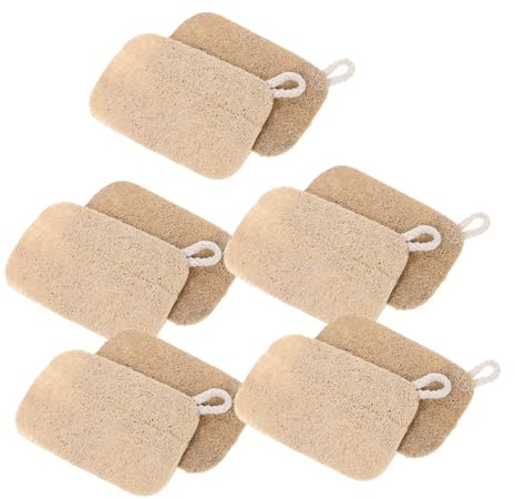 BCOATH Natürliche Luffa Spülschwämme Kratzfrei Wiederverwendbar 10 Stück zum Geschirrspülen aus Nachhaltigem Loofah Material für Küche