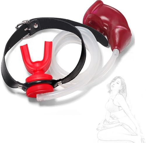 HTdangT Bouchon Buccal Gag Urinoir Manchon For Pénis Cage For Pénis Avec Tuyau Gag En Silicone Jeux Sexuels Fétichistes Ensemble De Harnais For Bâillon Sexuel Gay Jouets Sexuels Couples