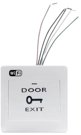 Fegtrtyoa Botón de Salida de Puerta con WiFi Tuya Smart Life, Control Remoto por Voz, Apertura de Puerta Inalámbrica, Interruptor Pulsador para Cerradura.