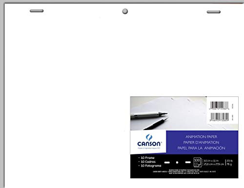 Canson Acme - Carta perforata Acme, serie artista, 21,6 x 28 cm, 100 fogli (9,1 kg), carta per artisti per adulti e studenti, matita colorata, pennarello, inchiostro, penna