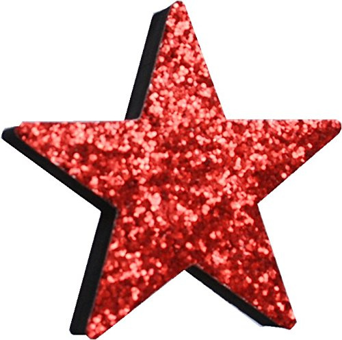 Red Glitter Star Car Aerial Ball Antenna Topper (one P&P charge no matter how many items you buy from Aerialballs.)