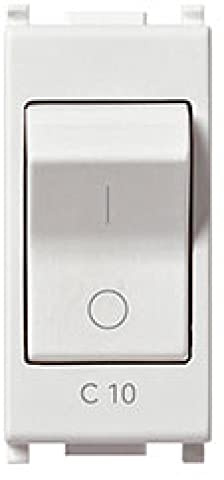 Vimar Serie piatto – Interruttore magnetotermico 1 polo + neutro C10 230 V Bianco