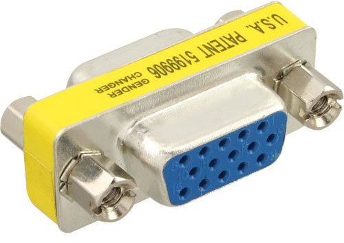 3er Set Mini-Gender-Changer, 15pol HD (VGA), Buchse/Buchse