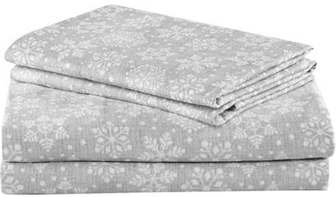 Comfort Spaces 100% Cotton Flannel Sheets Full Size Set, Ultra Soft, 4 Pcs