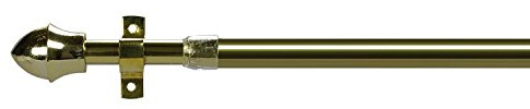 WR-Design Vitragestange, ausziehbare Scheibengardinen Stange Farbe Messing - 55-225 cm - Scheibenstange (135-225 cm)