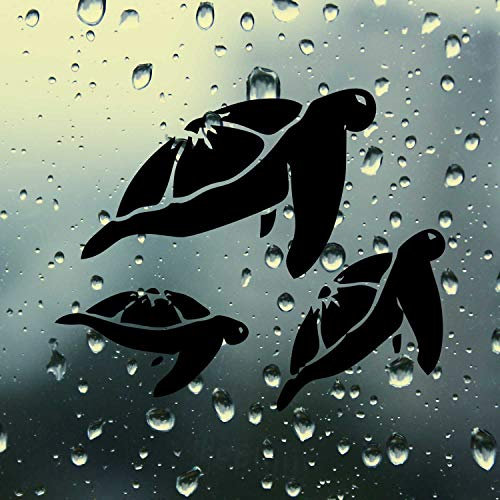 SUPERSTICKI Schildkröte Familie Family Ca 20cm Auto Aufkleber Decal Fun Tuning Car aus Hochleistungsfolie Aufkleber Autoaufkleber Tuningaufkleber Hochleistungsfolie für alle glatten Flächen