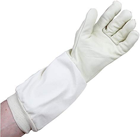 Förster-Fellnest Kräftige, echt Leder Imkerhandschuhe, Bienenhandschuhe, Arbeitshandschuhe für den Imker, CE zertifizierter Imkerschutz - Größenauswahl von 4-13