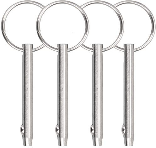 Quick Release Pin Bimini Top Pin Diameter 0.25 Inch, Total Length 3 Inch, Usable Length 2.4 Inch Full 316 Stainless Steel (4 PCS)