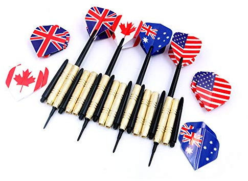 POFET 12PCS Soft Tip Darts with 100 Soft Tip Points for Electronic Dartboard