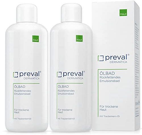 preval® ÖLBAD | Rückfettendes Emulsionsbad für trockene und empfindliche Haut (1l)