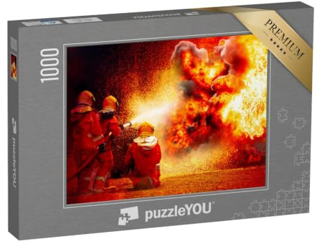 puzzleYOU: Puzzle 1000 Teile „Feuerwehrleute bekämpfen eine Explosion“ – aus der Puzzle-Kollektion Feuerwehr