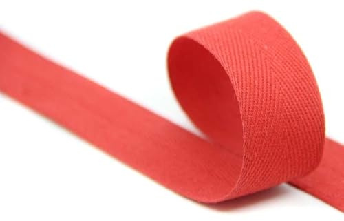 25mm | 5m Köperband | Nahtband | 80% Baumwolle | rot
