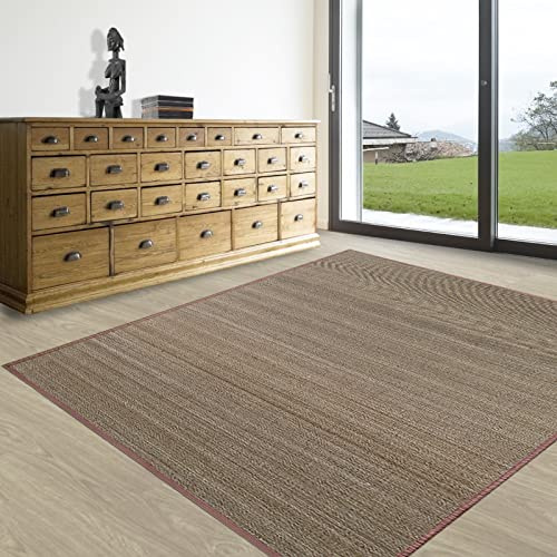 KARAT Tappeto in bambù - Panda - per bagno e soggiorno, 100% bambù per interni naturali (marrone, 150 x 200 cm)